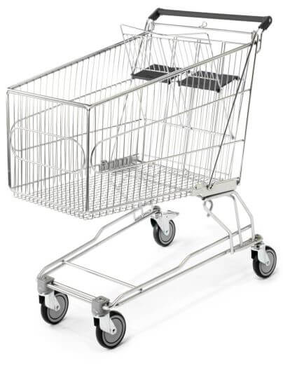 Twin Toddler Seat Family Trolley with Brake