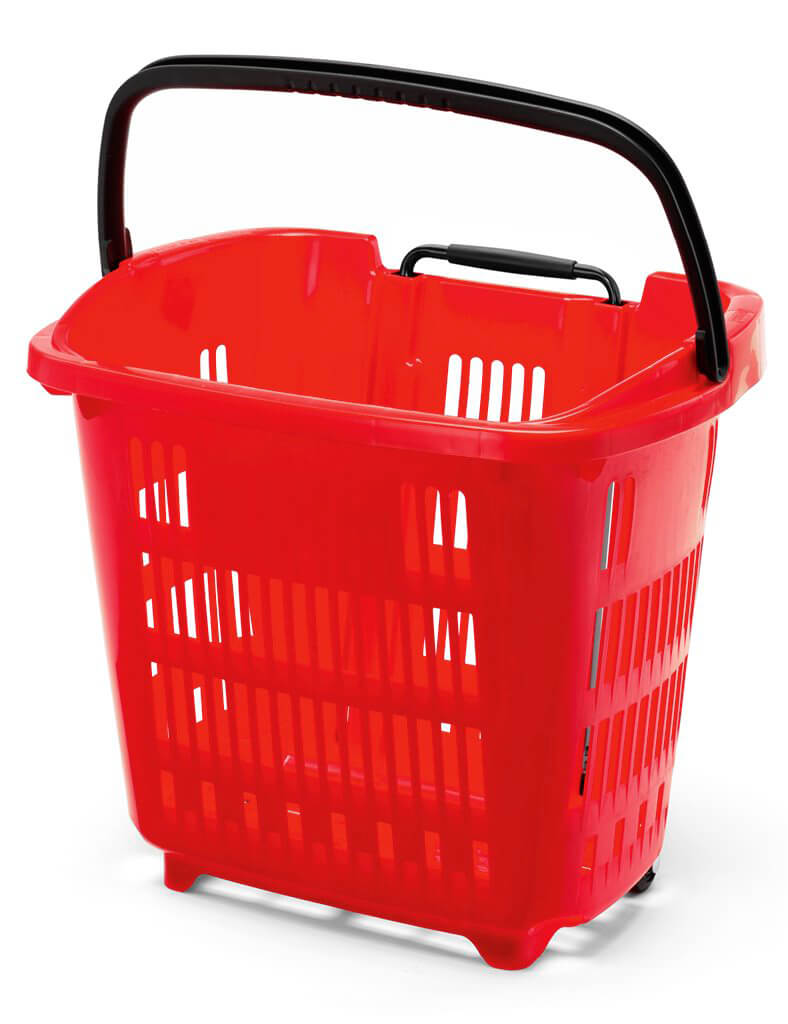 Small Coloured Trolley Basket