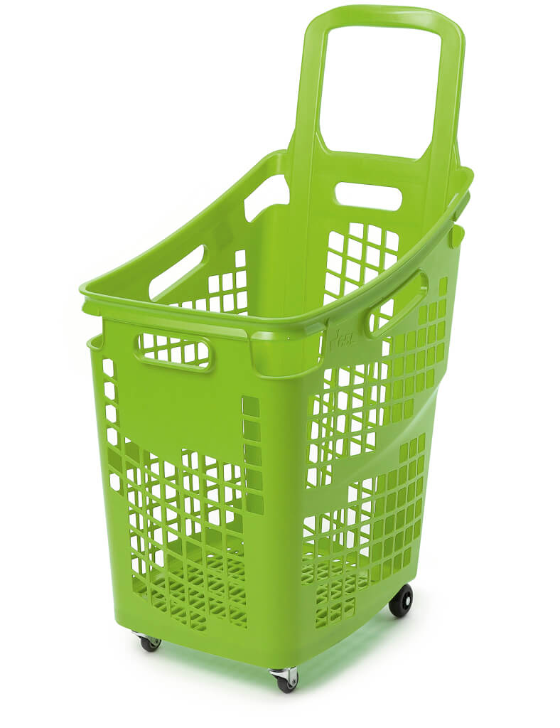 Tall 4 Wheel Trolley Basket